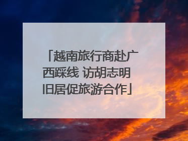 越南旅行商赴广西踩线 访胡志明旧居促旅游合作