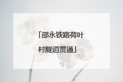 邵永铁路荷叶村隧道贯通