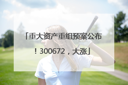 重大资产重组预案公布！300672，大涨