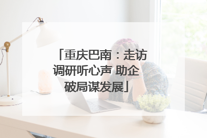 重庆巴南：走访调研听心声 助企破局谋发展