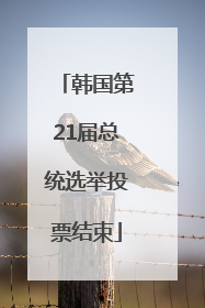 韩国第21届总统选举投票结束