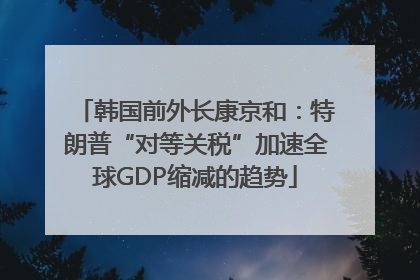 韩国前外长康京和：特朗普“对等关税”加速全球GDP缩减的趋势
