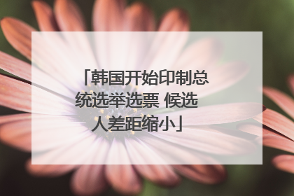 韩国开始印制总统选举选票 候选人差距缩小