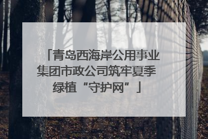 青岛西海岸公用事业集团市政公司筑牢夏季绿植“守护网”