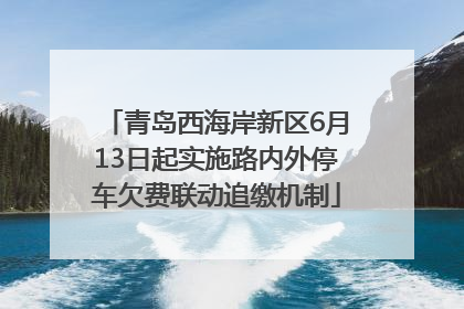 青岛西海岸新区6月13日起实施路内外停车欠费联动追缴机制