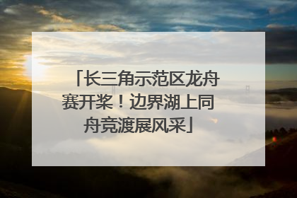 长三角示范区龙舟赛开桨！边界湖上同舟竞渡展风采