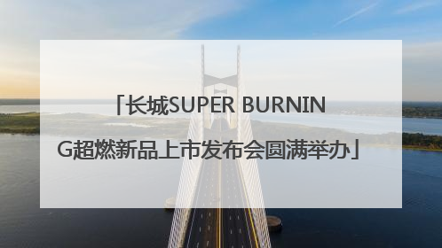 长城SUPER BURNING超燃新品上市发布会圆满举办