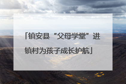 镇安县“父母学堂”进镇村为孩子成长护航
