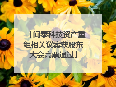 闻泰科技资产重组相关议案获股东大会高票通过