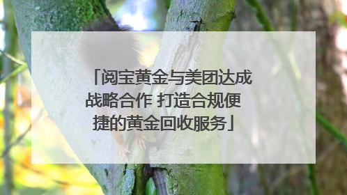 阅宝黄金与美团达成战略合作 打造合规便捷的黄金回收服务