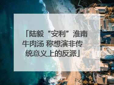 陆毅“安利”淮南牛肉汤 称想演非传统意义上的反派