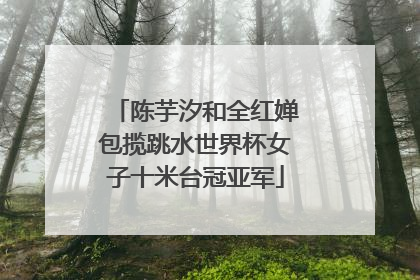 陈芋汐和全红婵包揽跳水世界杯女子十米台冠亚军