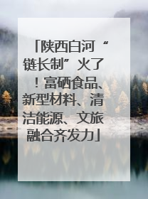 陕西白河“链长制”火了！富硒食品、新型材料、清洁能源、文旅融合齐发力