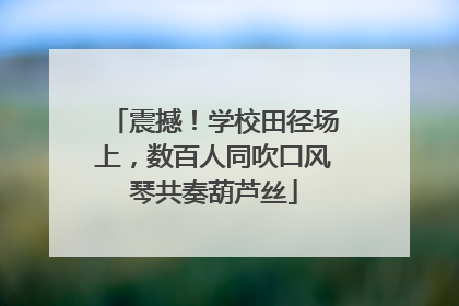 震撼！学校田径场上，数百人同吹口风琴共奏葫芦丝