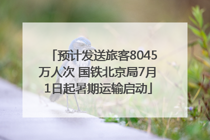 预计发送旅客8045万人次 国铁北京局7月1日起暑期运输启动