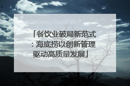 餐饮业破局新范式：海底捞以创新管理驱动高质量发展