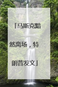 马斯克黯然离场，特朗普发文