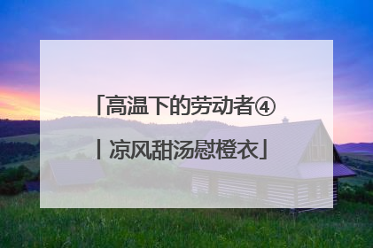 高温下的劳动者④丨凉风甜汤慰橙衣