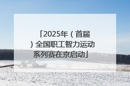 2025年（首届）全国职工智力运动系列赛在京启动