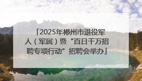2025年郴州市退役军人（军属）暨“百日千万招聘专项行动”招聘会举办