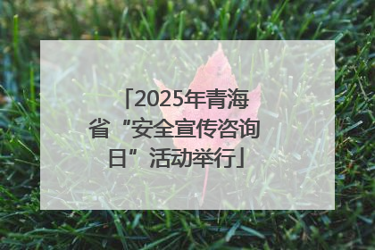 2025年青海省“安全宣传咨询日”活动举行