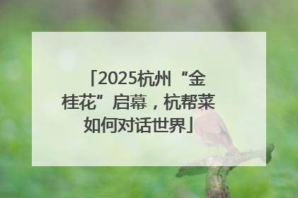 2025杭州“金桂花”启幕，杭帮菜如何对话世界