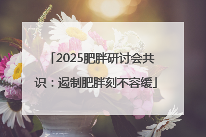 2025肥胖研讨会共识：遏制肥胖刻不容缓