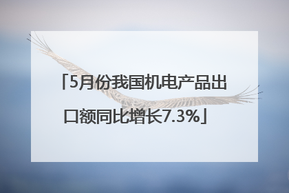 5月份我国机电产品出口额同比增长7.3%