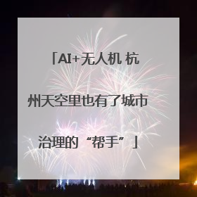 AI+无人机 杭州天空里也有了城市治理的“帮手”