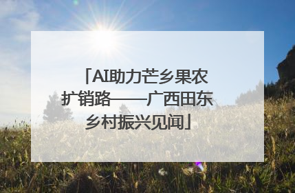 AI助力芒乡果农扩销路——广西田东乡村振兴见闻
