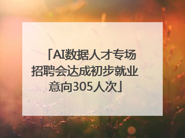 AI数据人才专场招聘会达成初步就业意向305人次